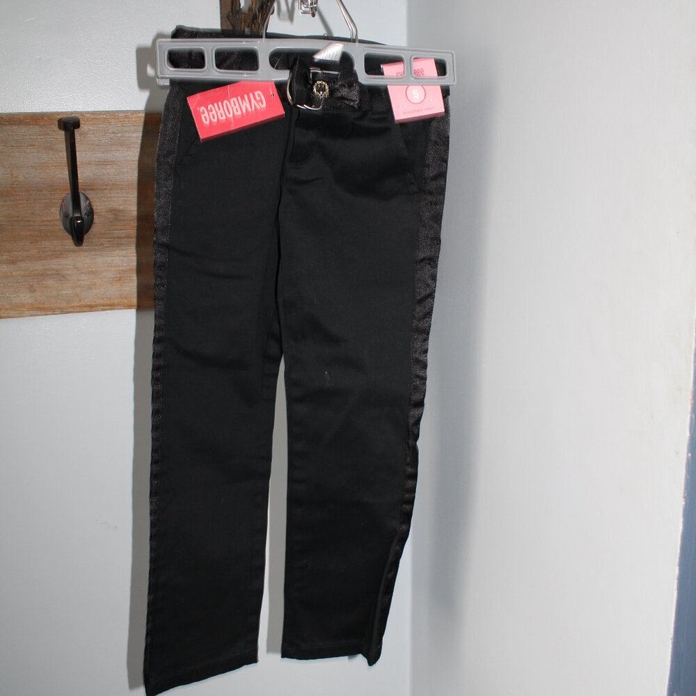 Gymboree Size 5 Black Cotton Pant Satin trim